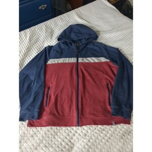 Marine Layer Sport Retro Hoodie Colorblock Full Zip Sz XL Fits Large Multicolor‎